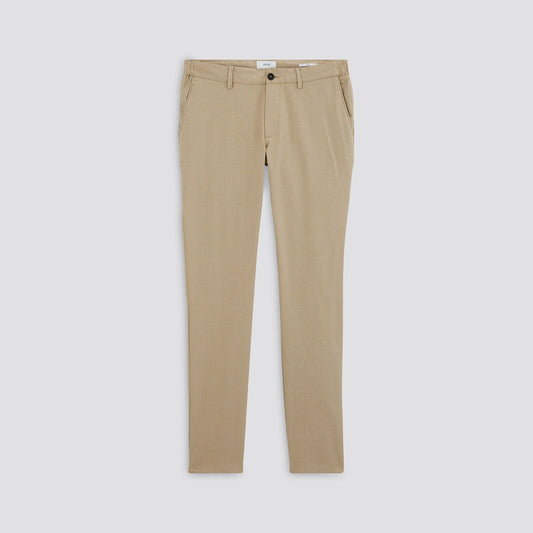 Pantalon chino slim elastiqué reliefé