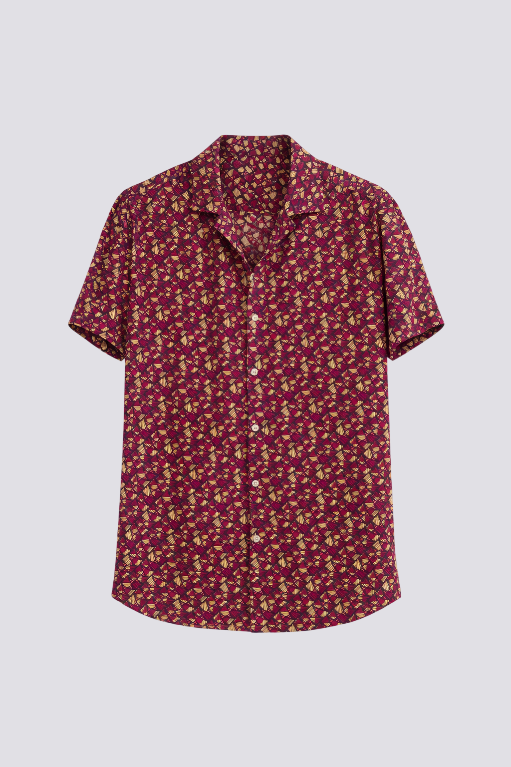 Chemise manches courtes imprimée slim