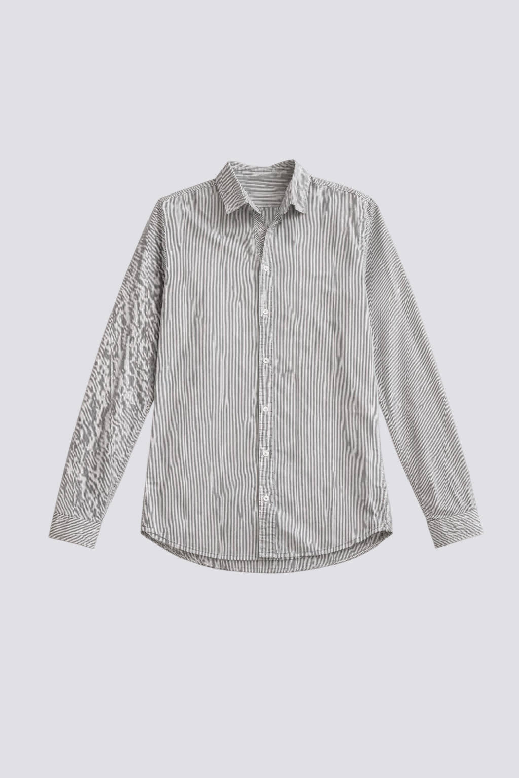 Chemise rayée blanc et gris