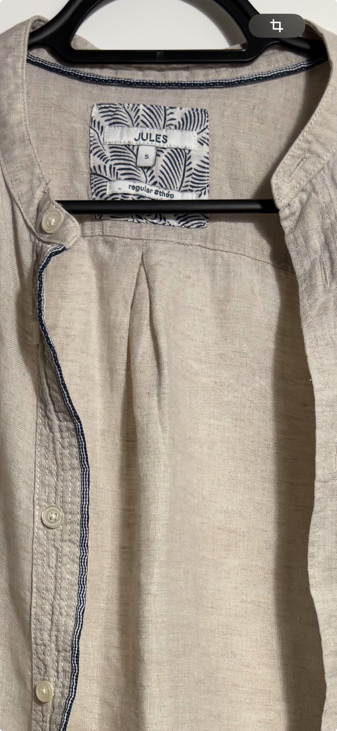 Chemise regular col mao lin