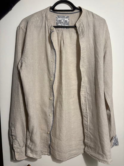 Chemise regular col mao lin