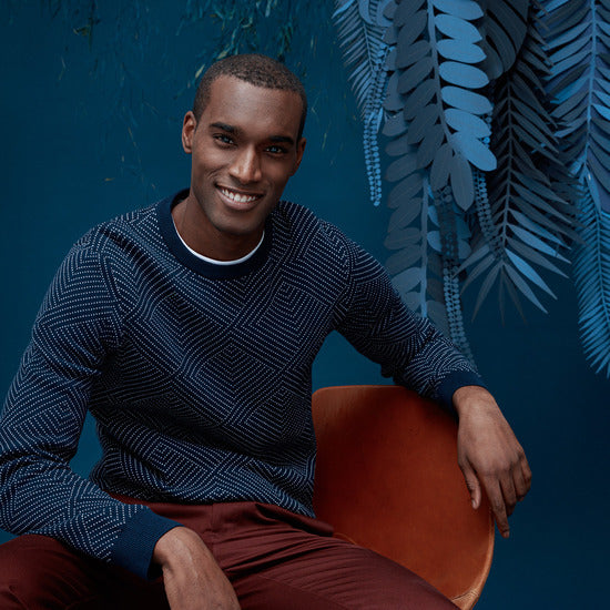 PULL COL ROND BICOLORE