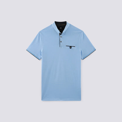Polo manches courtes col mao