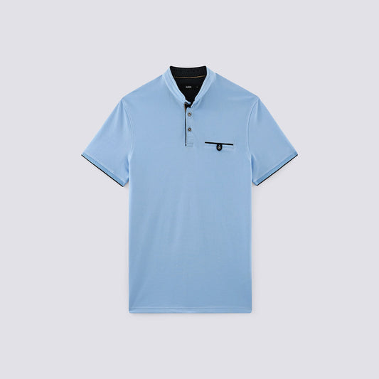 Polo manches courtes col mao