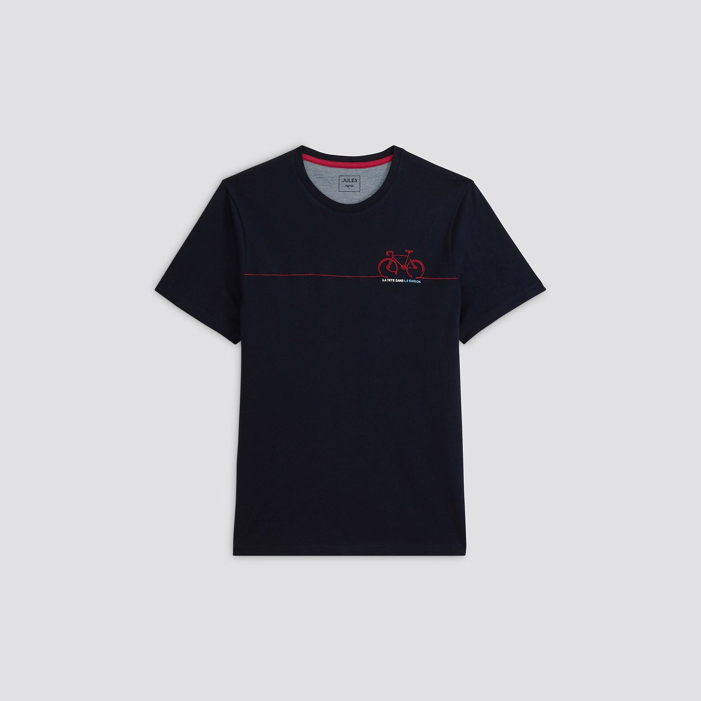 Tee-shirt broderie vélo en poitrine
