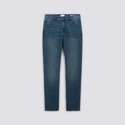 Jean straight en coton et polyester recyclés waterless