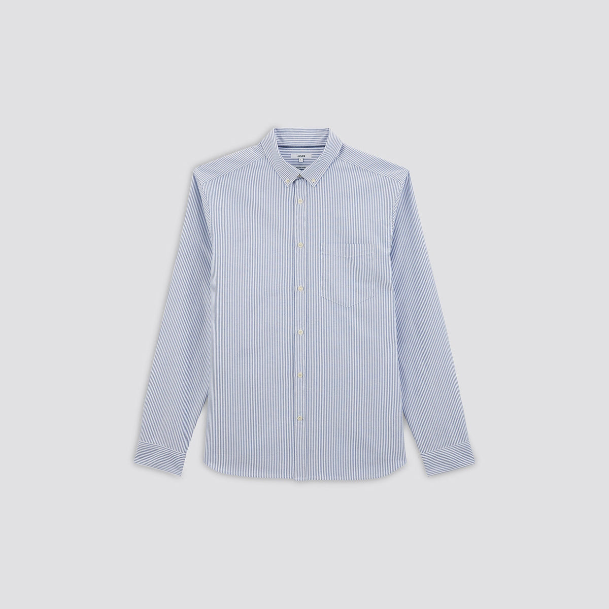 Chemise regular oxford à rayures coton