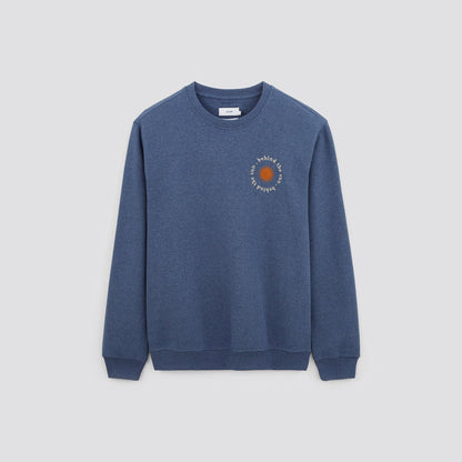 Sweat col rond broderie devant