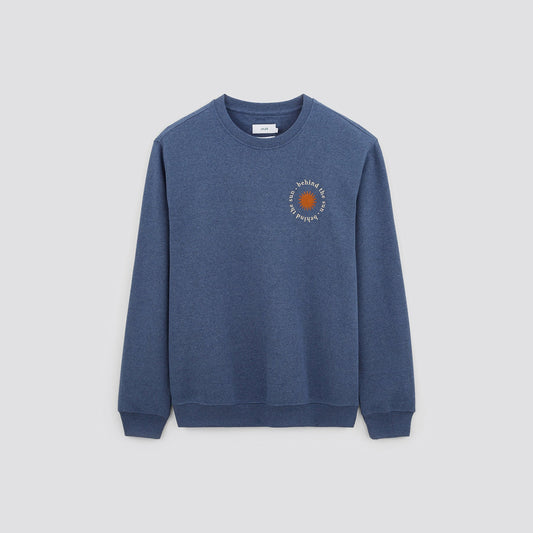 Sweat col rond broderie devant