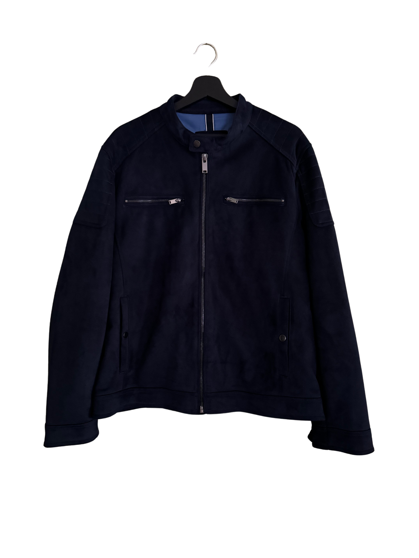 Blouson suédine col montant