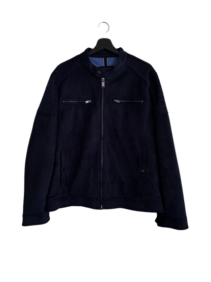 Blouson suédine col montant