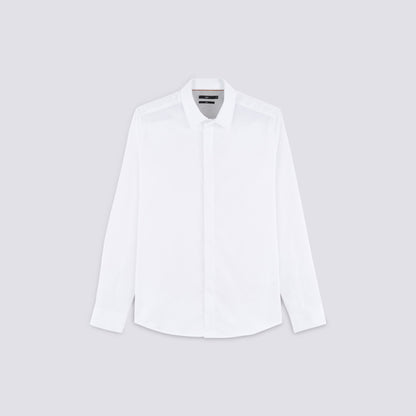 Chemise slim en satin