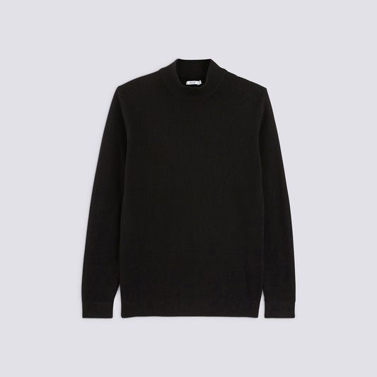 Pull col cheminée maille fantaisie