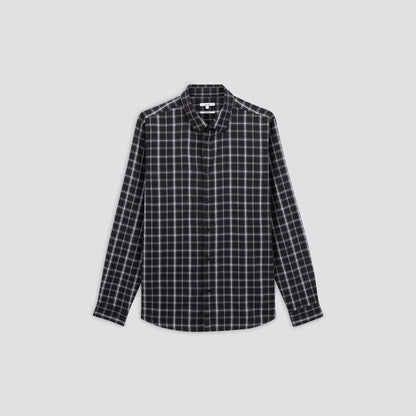 Chemise slim à carreaux coton