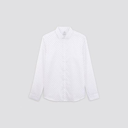 Chemise regular sans repassage en coton jacquard