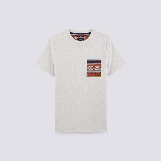 Tee shirt à col rond poche imprimée