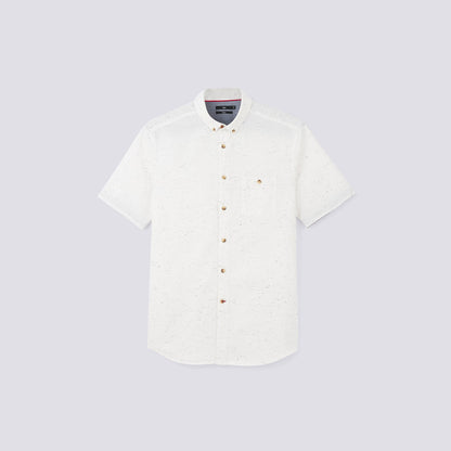 Chemise manches courtes fantaisie slim