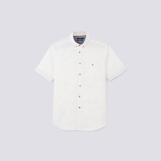 Chemise manches courtes fantaisie slim