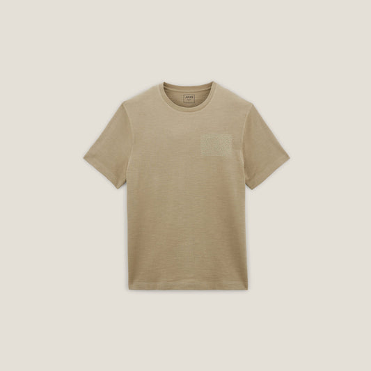 Tee shirt matière reliéfée détail macramé