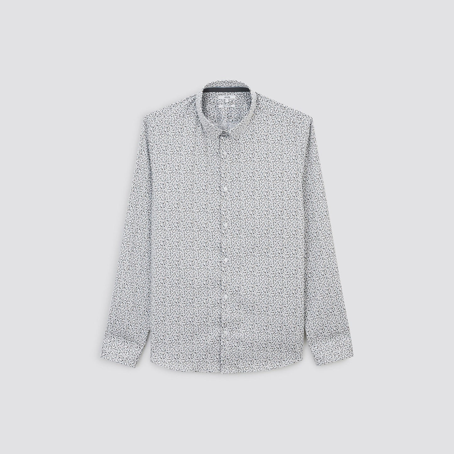 Chemise regular imprimé micro geo coton