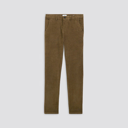 Pantalon chino slim en velours