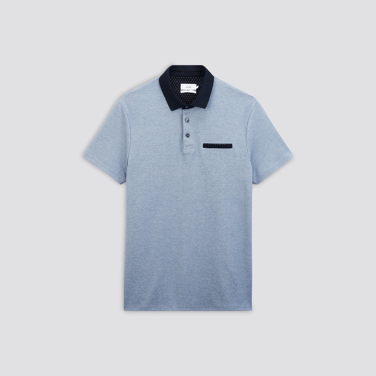 Polo manches courtes à col fantaisie