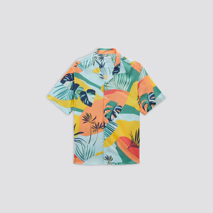 Chemise hawaïenne palmiers viscose ecovero