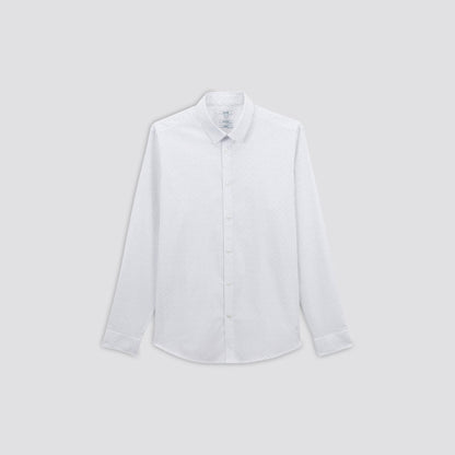 Chemise slim imprimé papillon coton