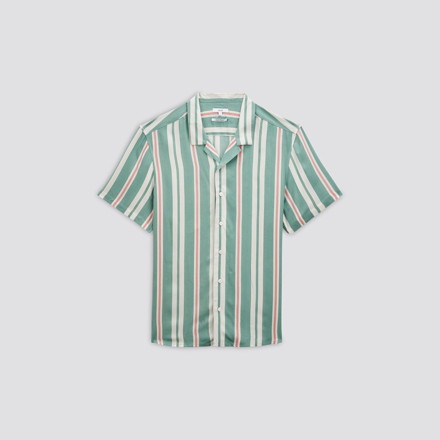 Chemise hawaienne regular à rayures viscose