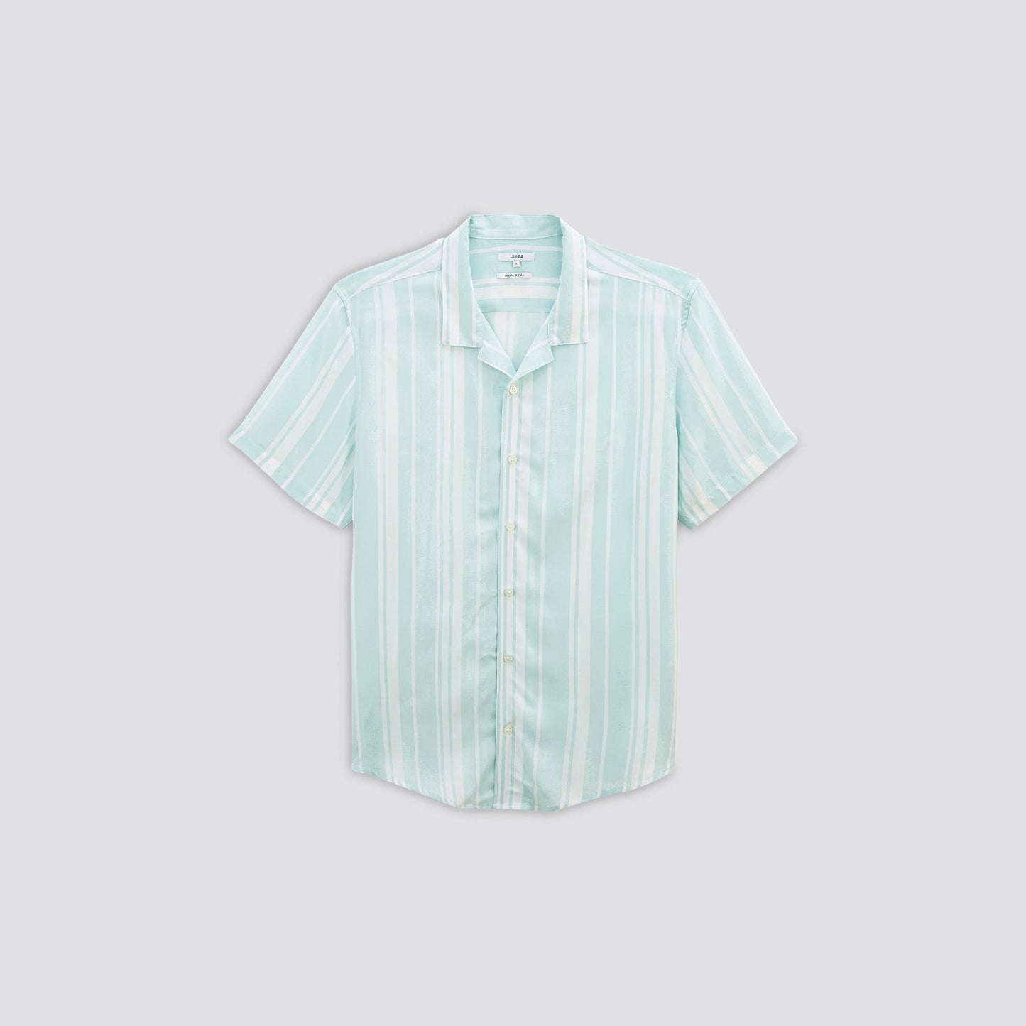 Chemise hawaienne regular à rayures viscose ecovero
