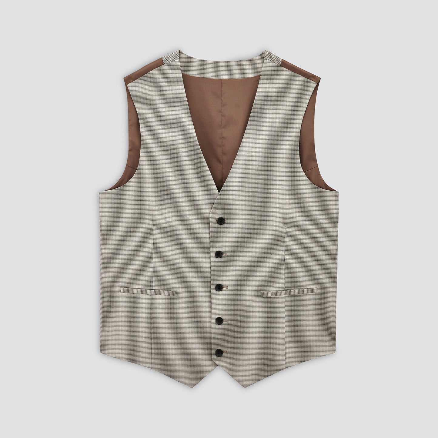 Gilet de costume slim motif pied de puce