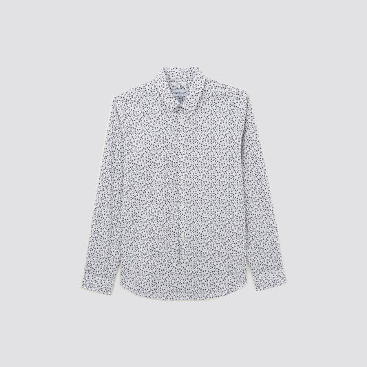 Chemise slim imprimé fleur coton biologique