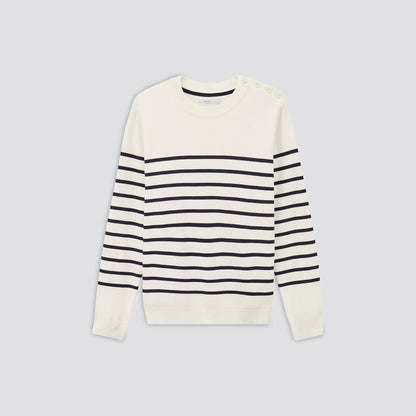 Pull marinière à col rond