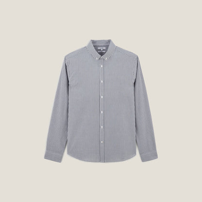 Chemise regular rayée en coton biologique