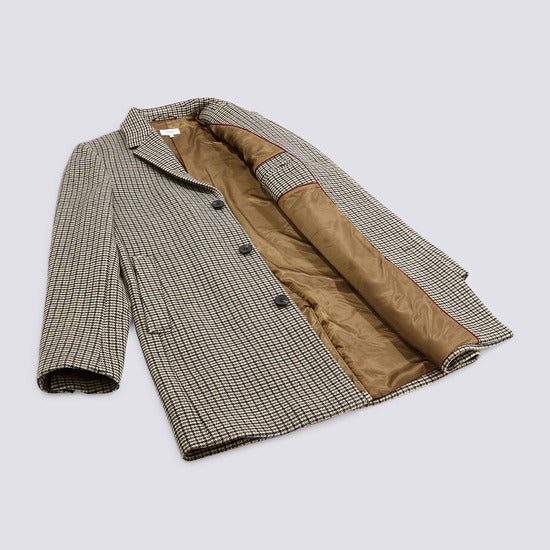 Manteau long à motif pied de poule - Bei