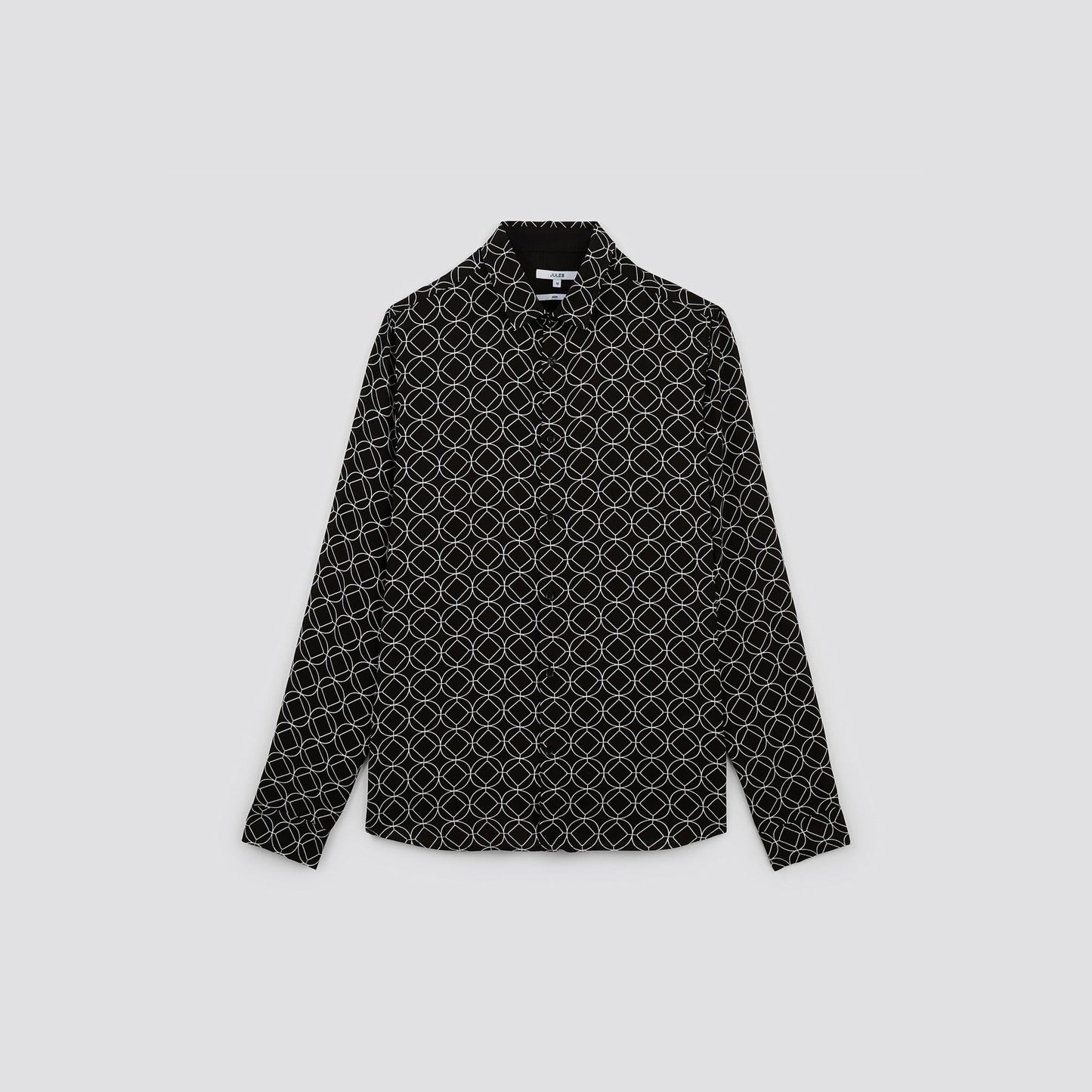 Chemise slim imprimé géométrique viscose Ecovero