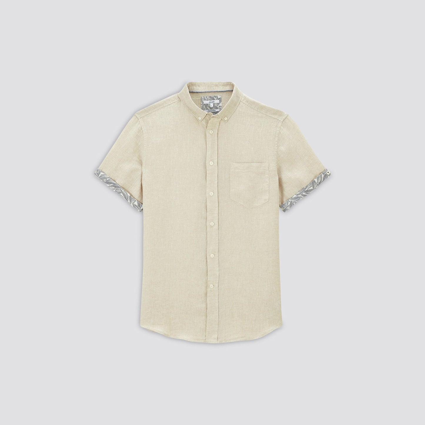 Chemise regular manches courtes lin