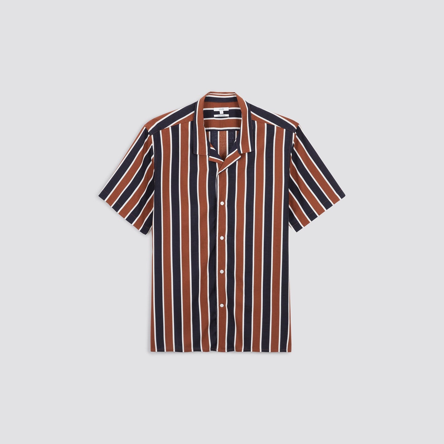 Chemise hawaienne regular à rayures viscose