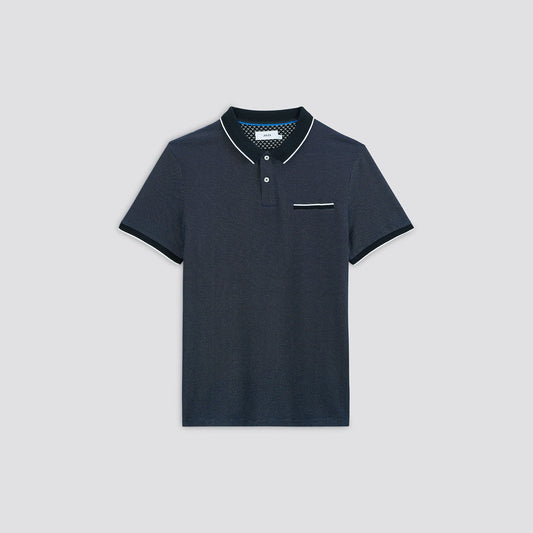 Polo manches courtes jacquard
