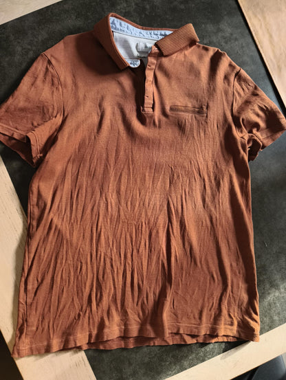 Polo manches courtes à col fantaisie