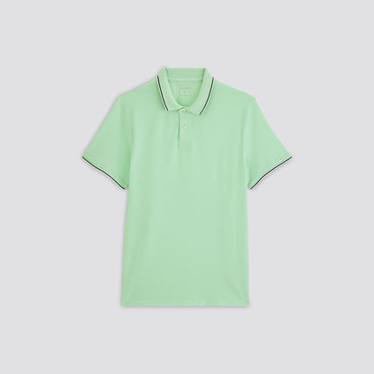 Polo manches courtes en piqué de coton
