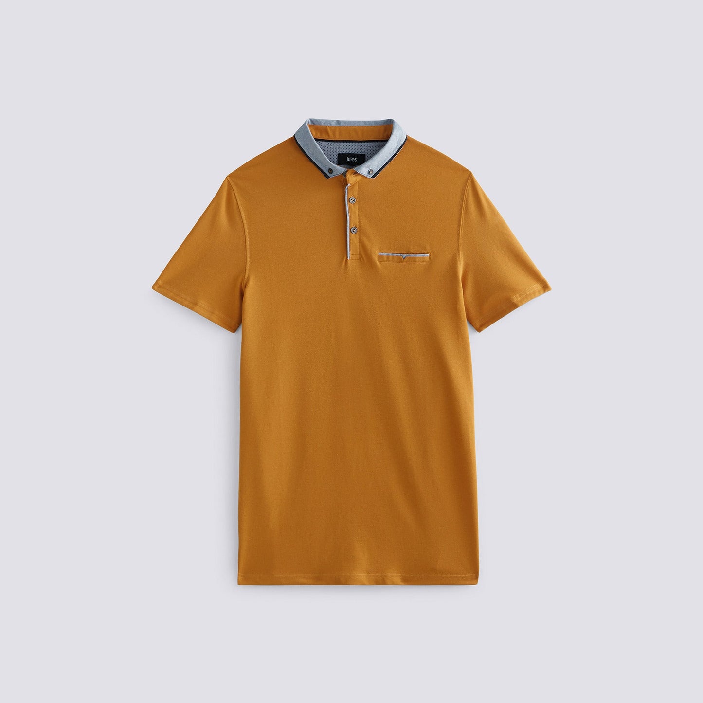 Polo manche courte col oxford