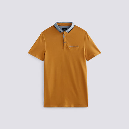 Polo manche courte col oxford