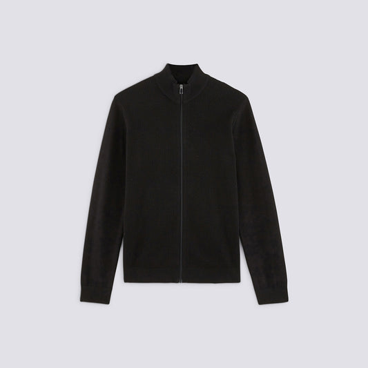 Gilet col montant jeu de point