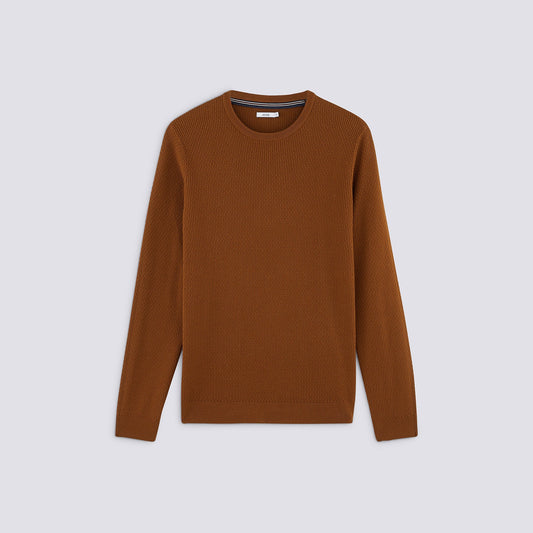 Pull maille fantaisie unie