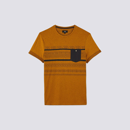T-SHIRT RAYURES PLACÉES ETHNIQUES