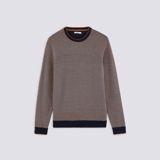 Pull en maille tricolore