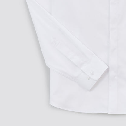 Chemise slim unie coton biologique satin