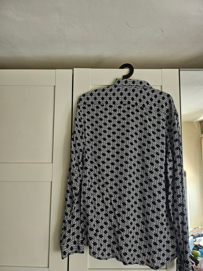 Chemise regular imprimé géométrique viscose Ecovero