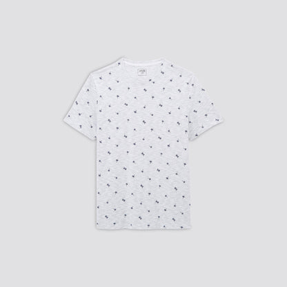 Tee-shirt imprimé matière fantaisie